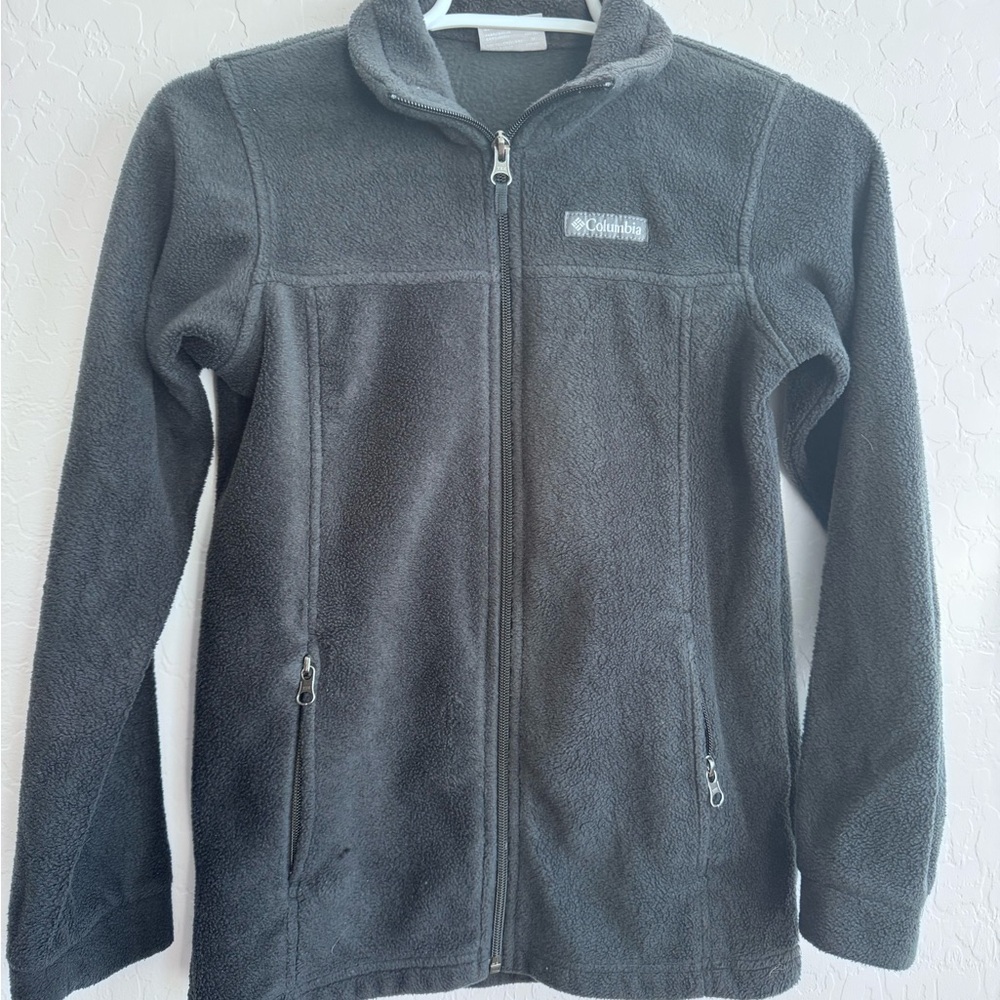Columbia Kids Black Full-Zip Fleece Jacket-M 10-12